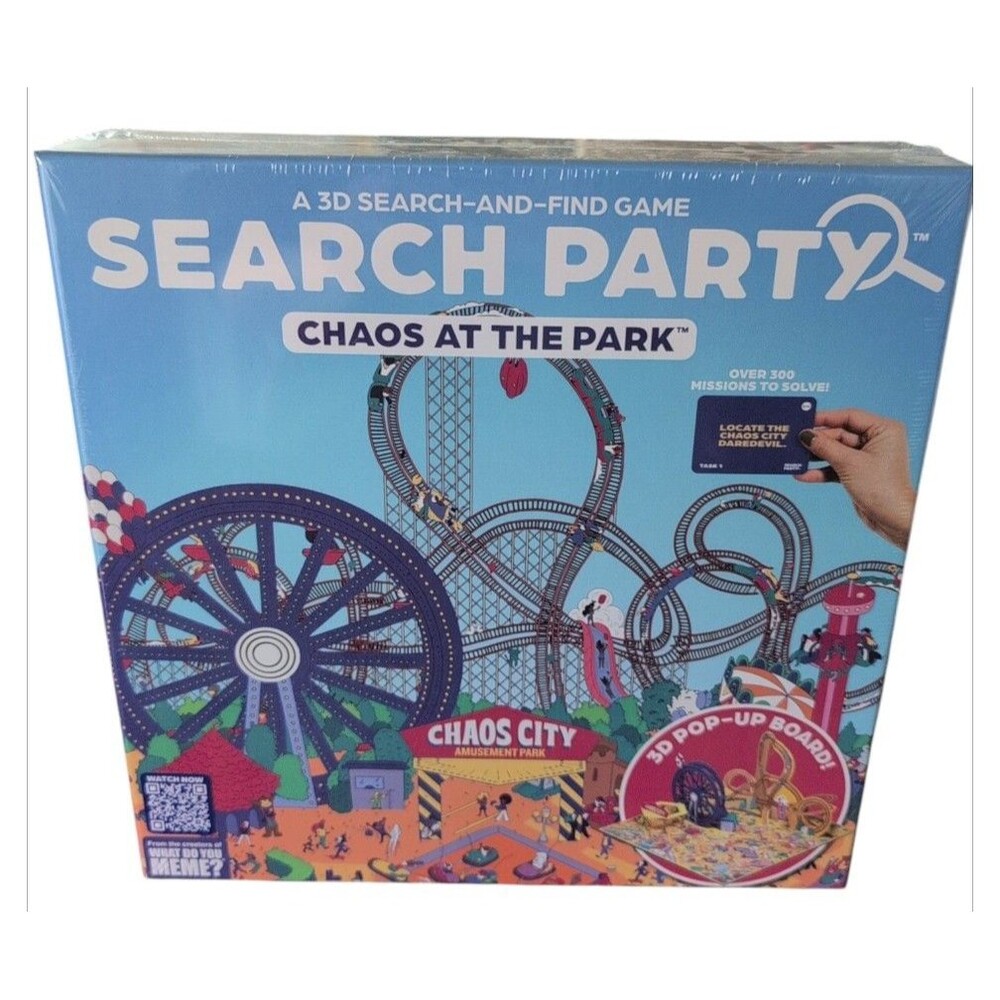 Search Party Chaos at the Park 3D Search & Find Board Game What Do You MEME?